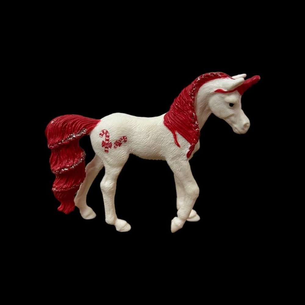 Schleich Unicorn Horse Figure Bayala Pink White Glitter Candy Cane Pony 2020